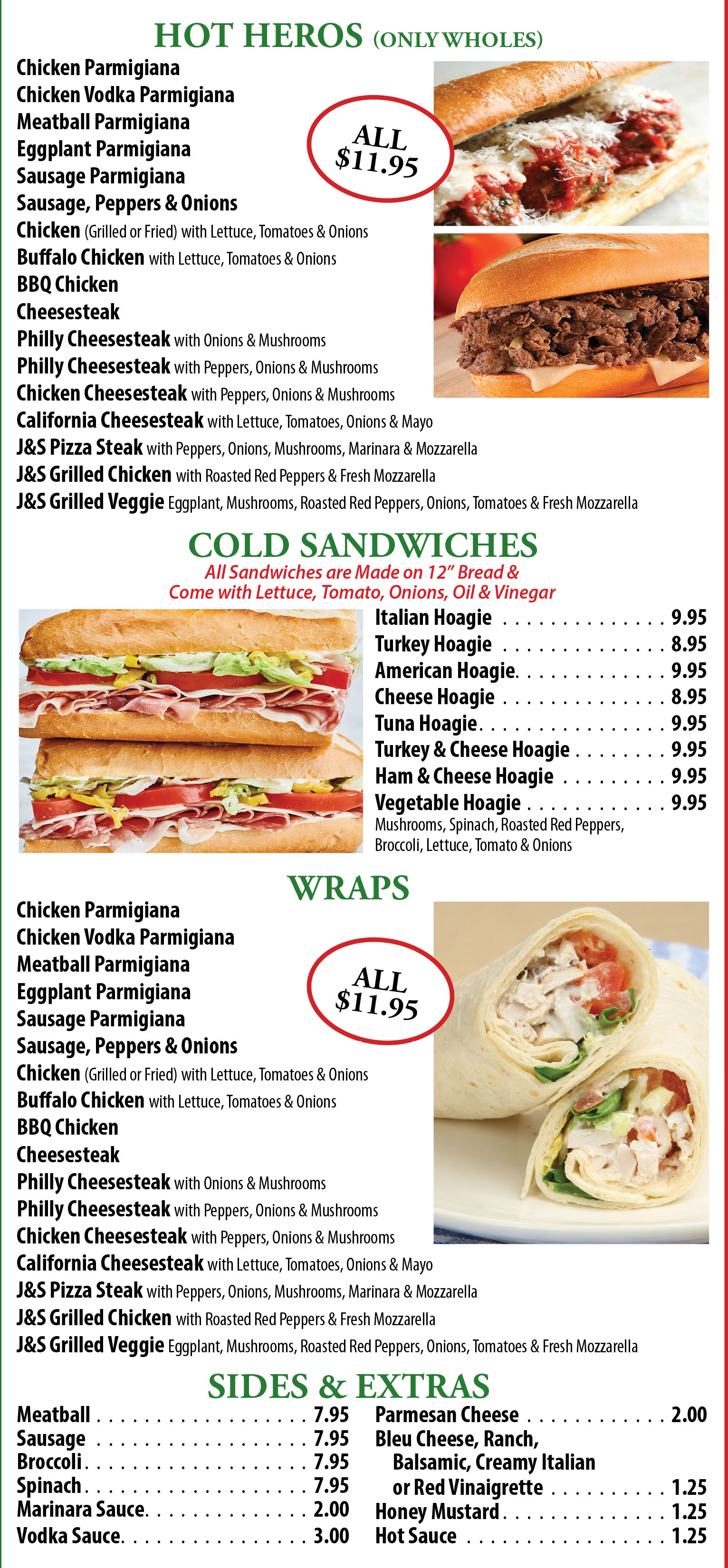 Heros - Sandwiches - Wraps 